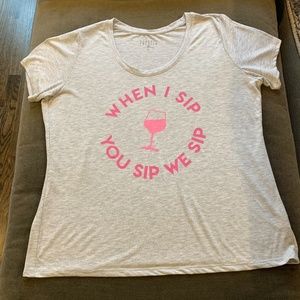 Let's Sip T-Shirt, NWOT